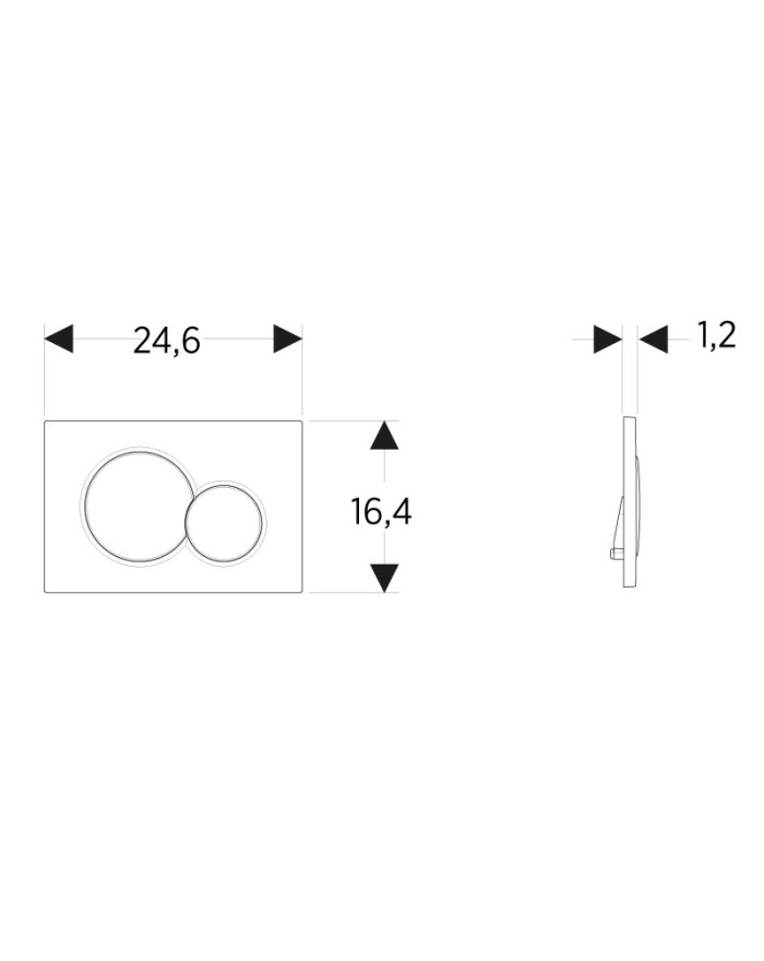 Placca di comando per WC a due quantità bianco Geberit Sigma20 115.882.01.1