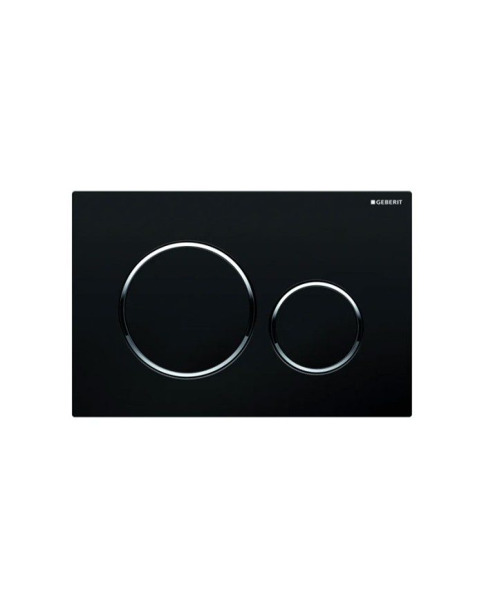 Geberit Sigma20 Flush plate for toilet two quantities black