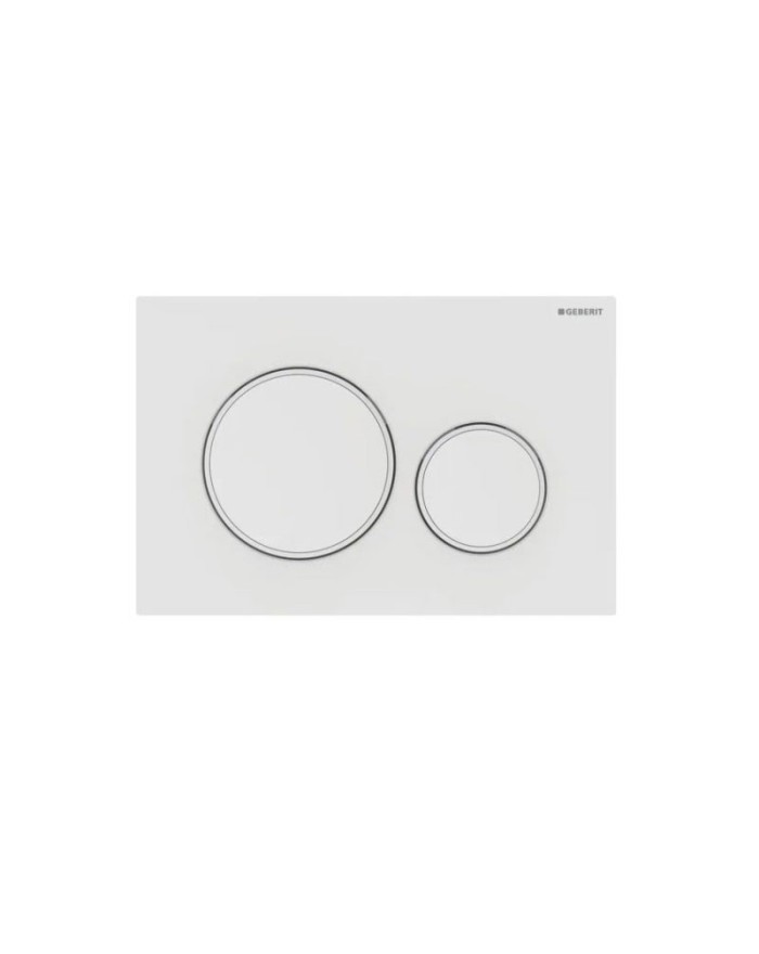 Geberit Sigma20 Two-quantity toilet flush plate white chrome