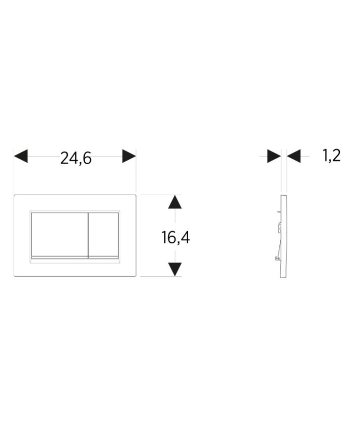 Placca di comando per WC a due quantità bianco cromo Geberit Sigma30 115.883.KJ.1