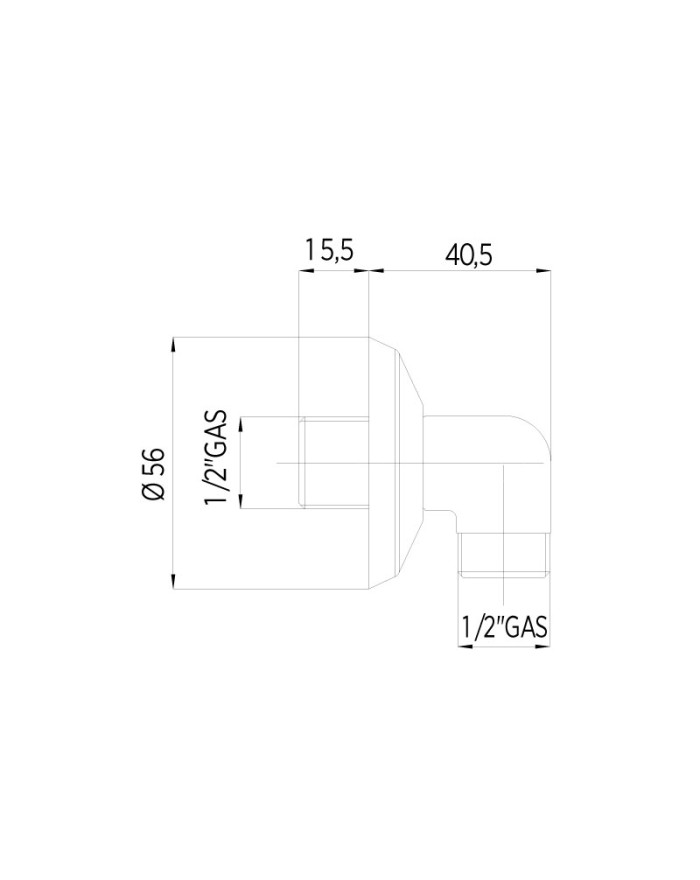 Presa acqua Bossini da 1/2 cromata V00011000030012