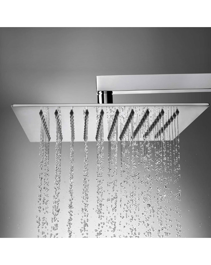 Bossini Tetis 200x200 mm shower head complete with arm