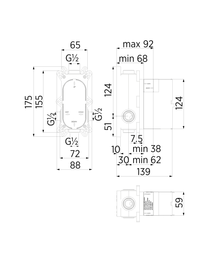 Corpo incasso Nobili per miscelatore doccia WE81100