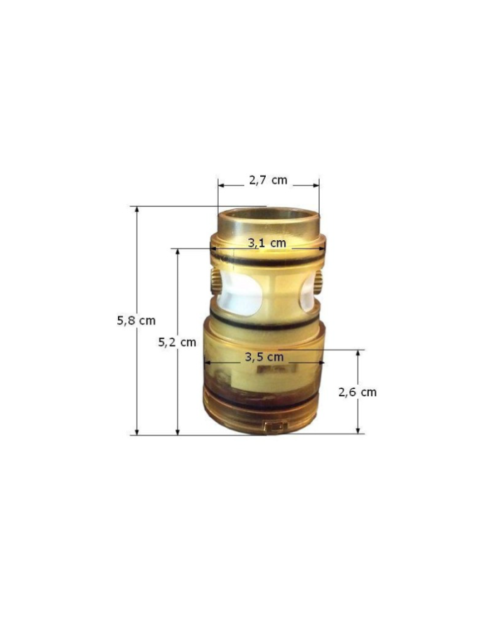 Nobili Axial cartridge for single lever mixer