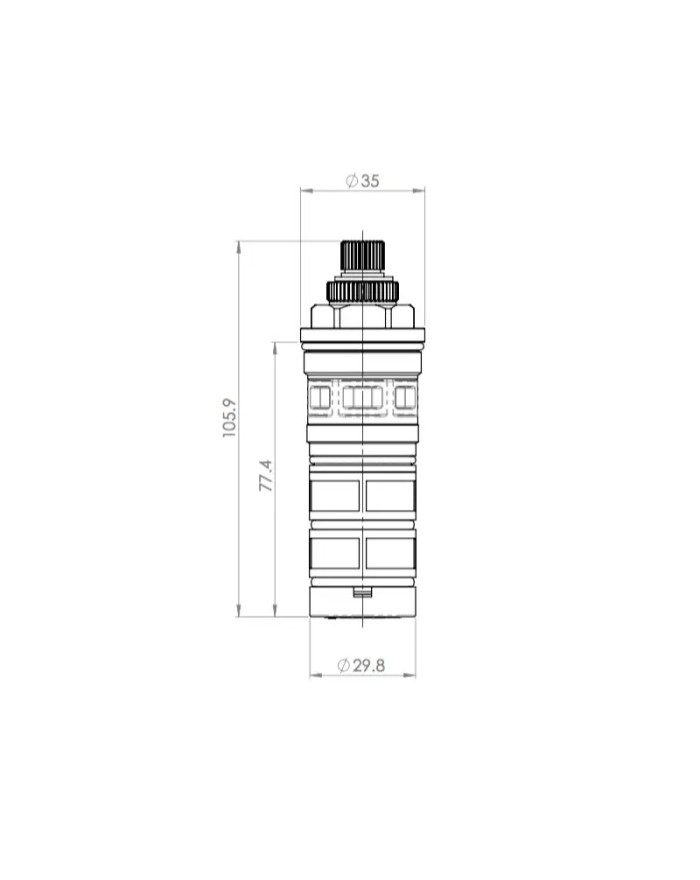 Nobili Spare cartridge for thermostatic mixer