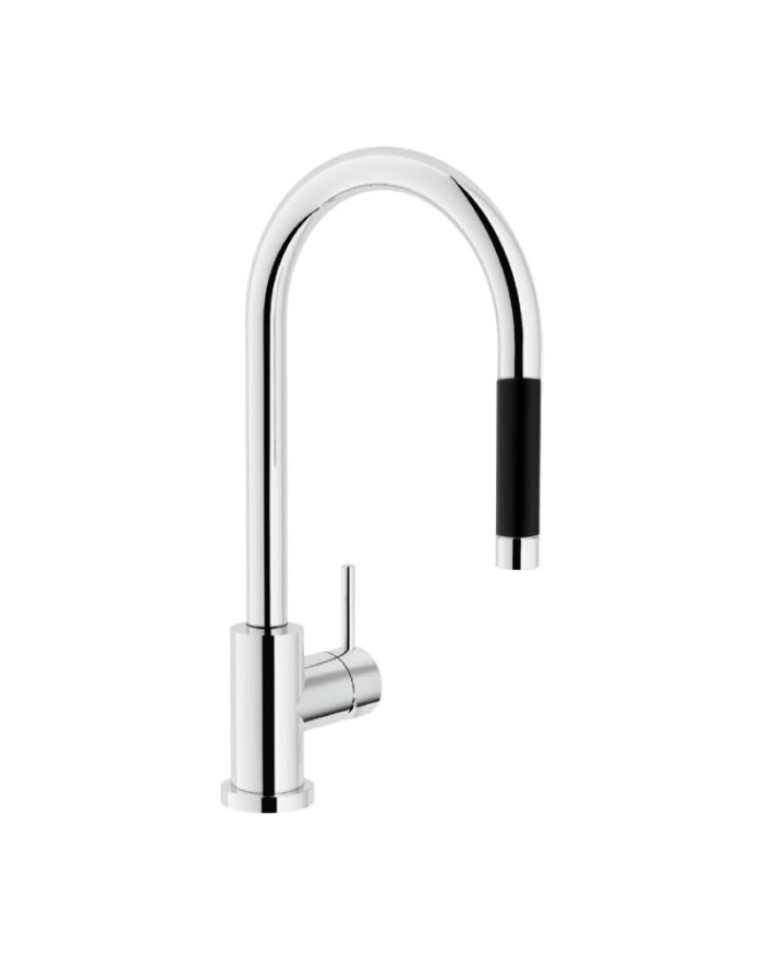 Nobili Stainless steel single lever kitchen sink mixer