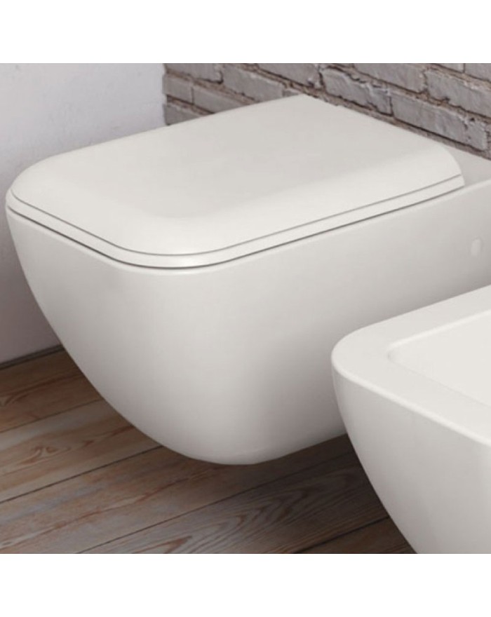 Ceramica Cielo Shui Comfort Gloss white thermosetting slip-on seat