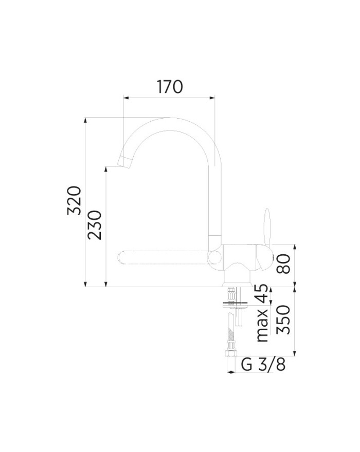 Nobili Ovetto Chrome single lever basin mixer