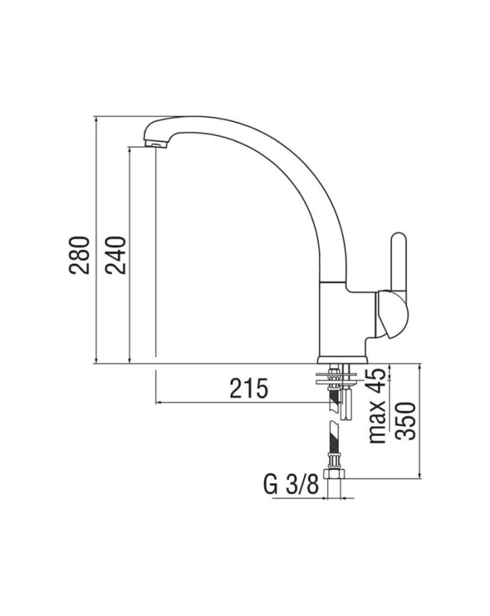 Nobili Nuvola Chrome single lever basin mixer