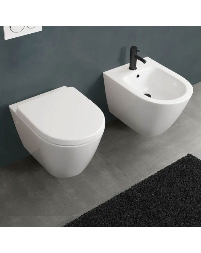 Ceramica Cielo Smile Glossy white thermosetting seat