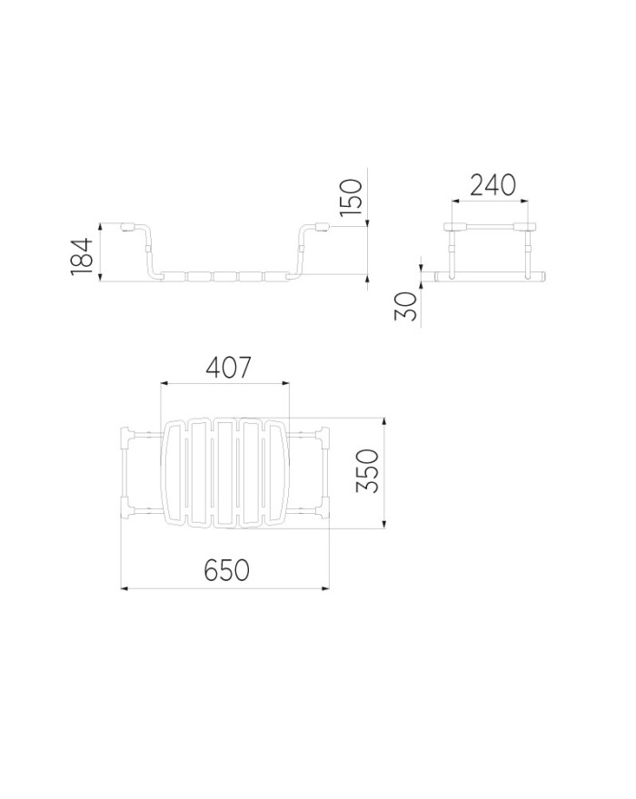 INDA Hotellerie Extensible seat for white bathtub