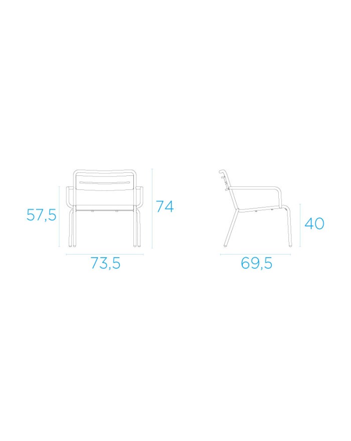 EMU Star Lounge armchair for outdoor white