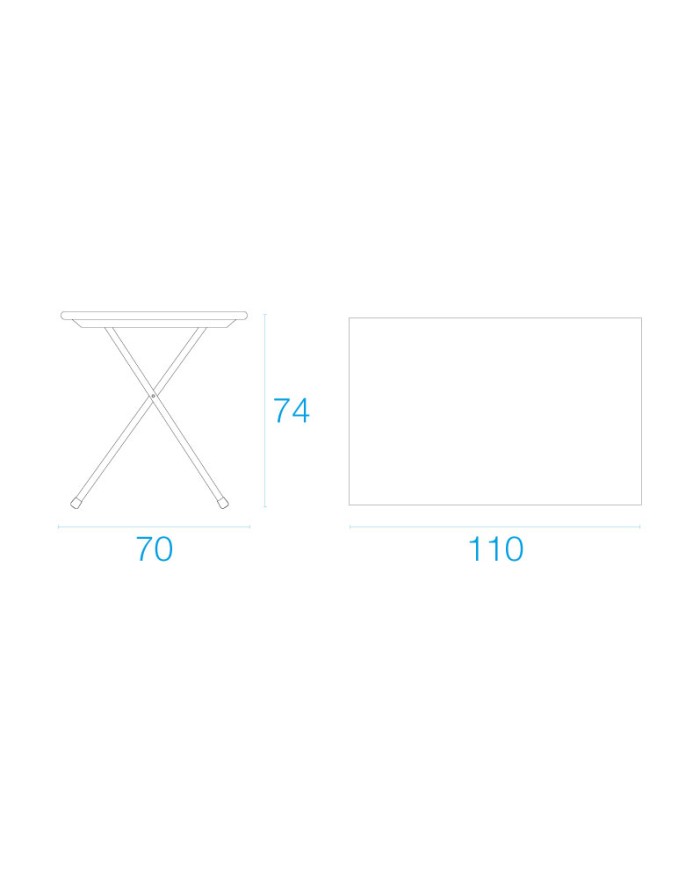 EMU Arc En Ciel Garden table 110x70 cm white