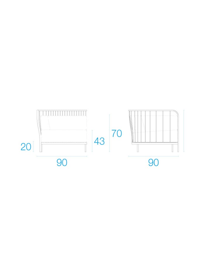 Modulo terminale sinistro bianco EMU Cannolè 310832300