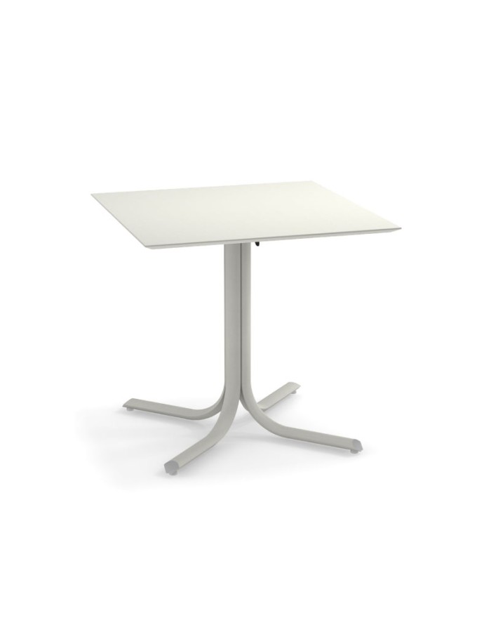 EMU Table System Tavolo abbattibile da giardino 80x80 cm bianco