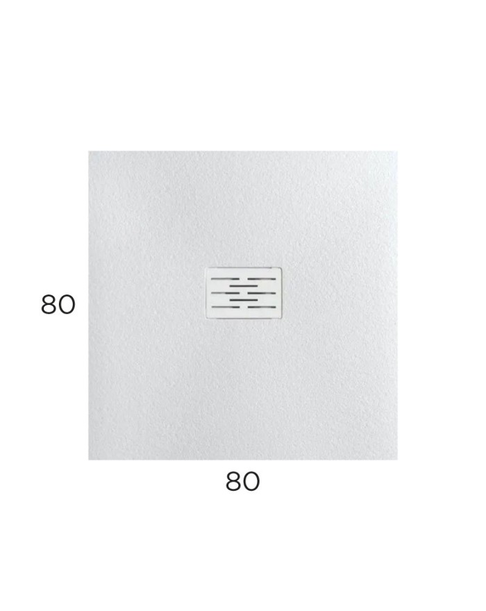 Piatto Doccia SFA Kinedo Ardesia Matt 80x80 cm Bianco PI#ADM308080BM