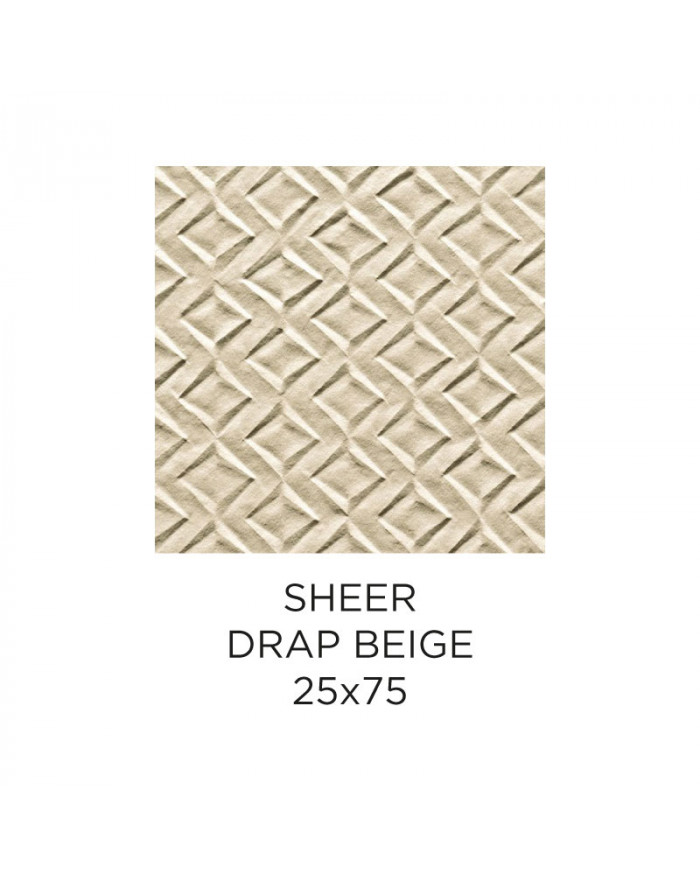 FAP Ceramiche Sheer Drap Beige Tile 25x75 cm