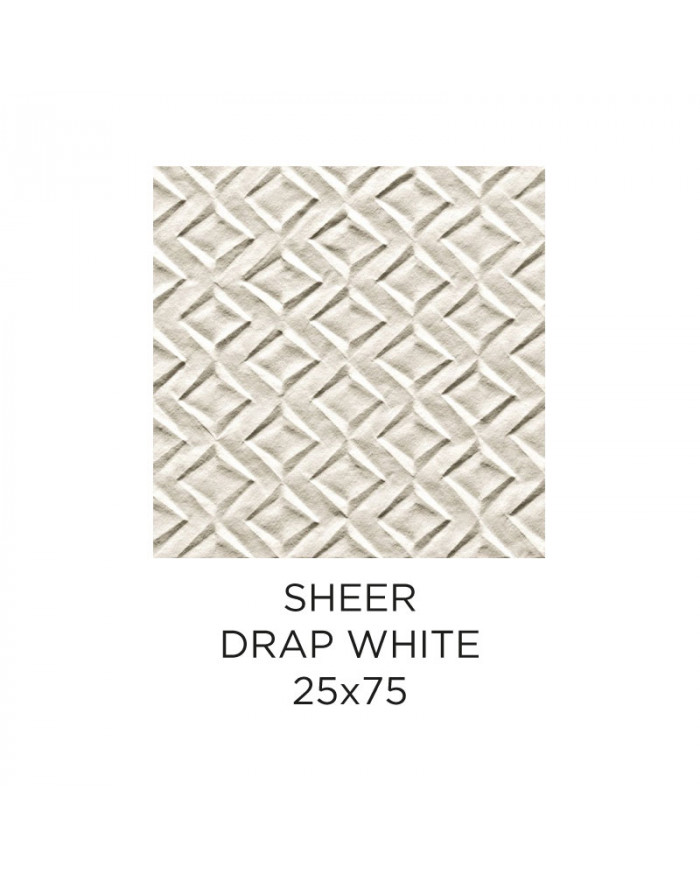 FAP Ceramiche Sheer Drap White Tile 25x75 cm