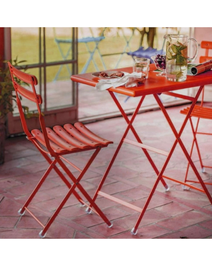 EMU Arc En Ciel Scarlet red folding garden chair