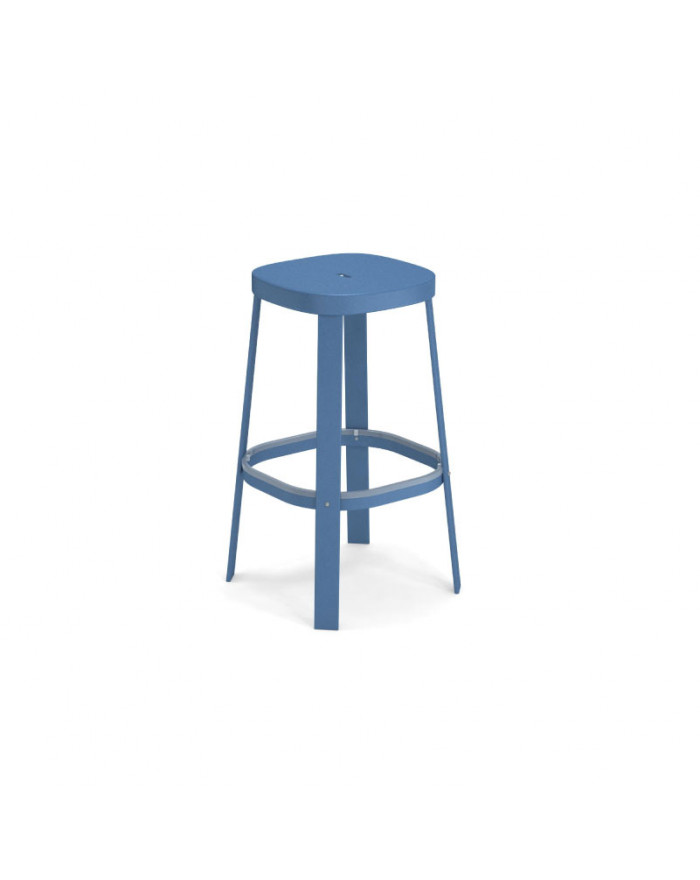 EMU Thor Garden stool in navy blue steel