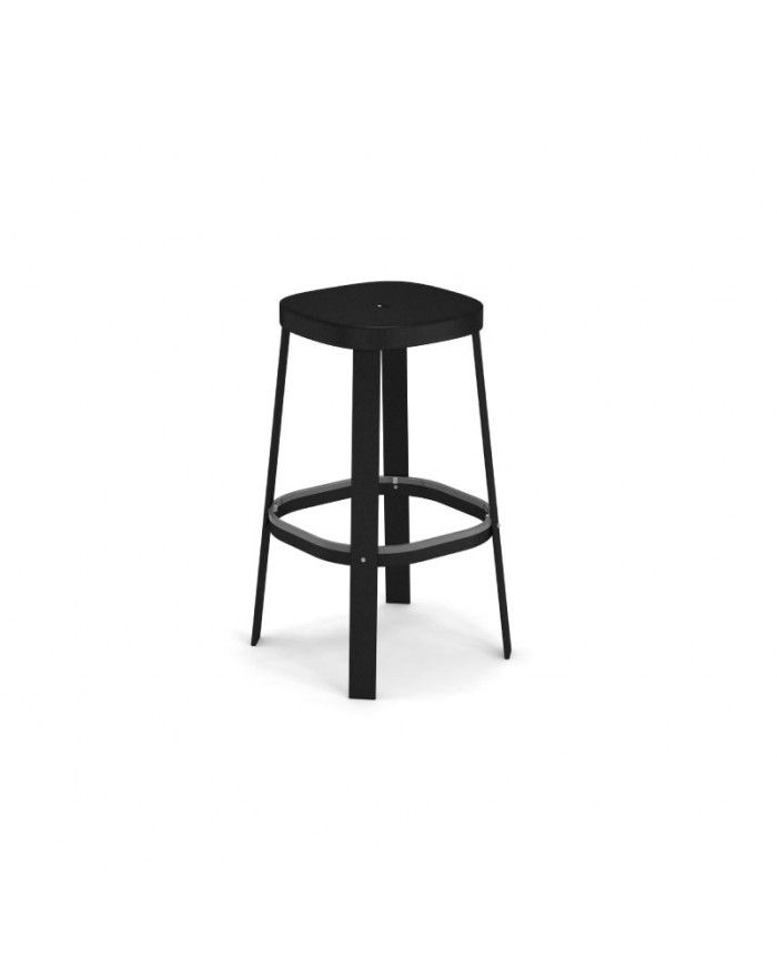 EMU Thor Garden stool in black steel