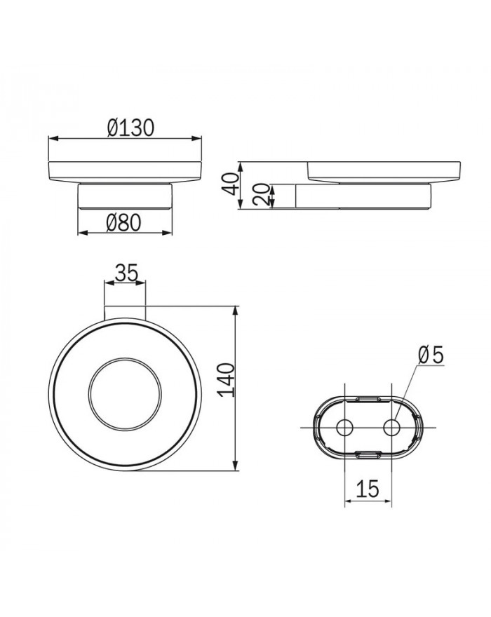 INDA Mito Wall mounted soap...