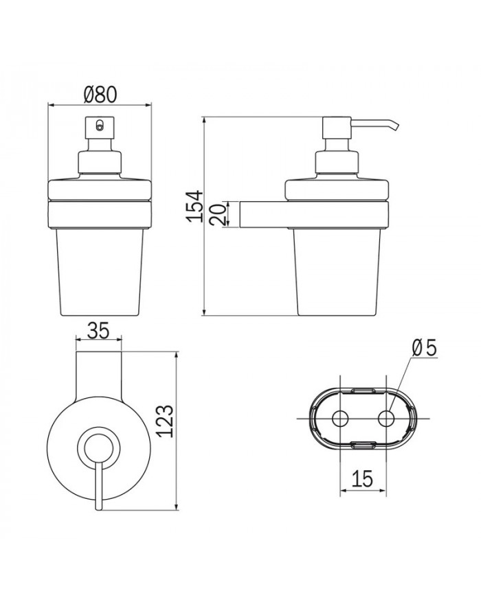 INDA Mito Wall Mounted Soap...