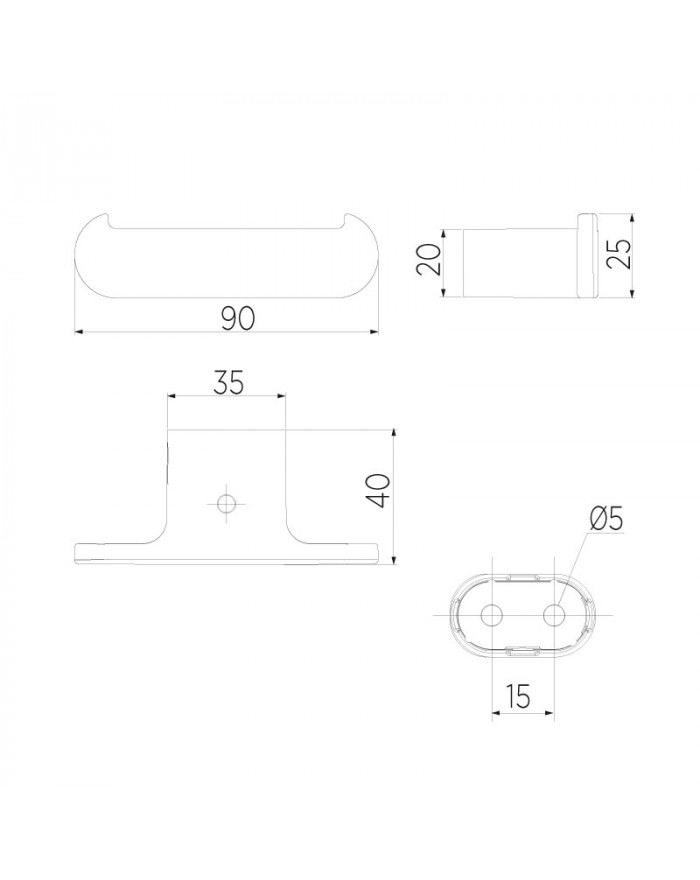 INDA Mito Chrome double wall coat hanger