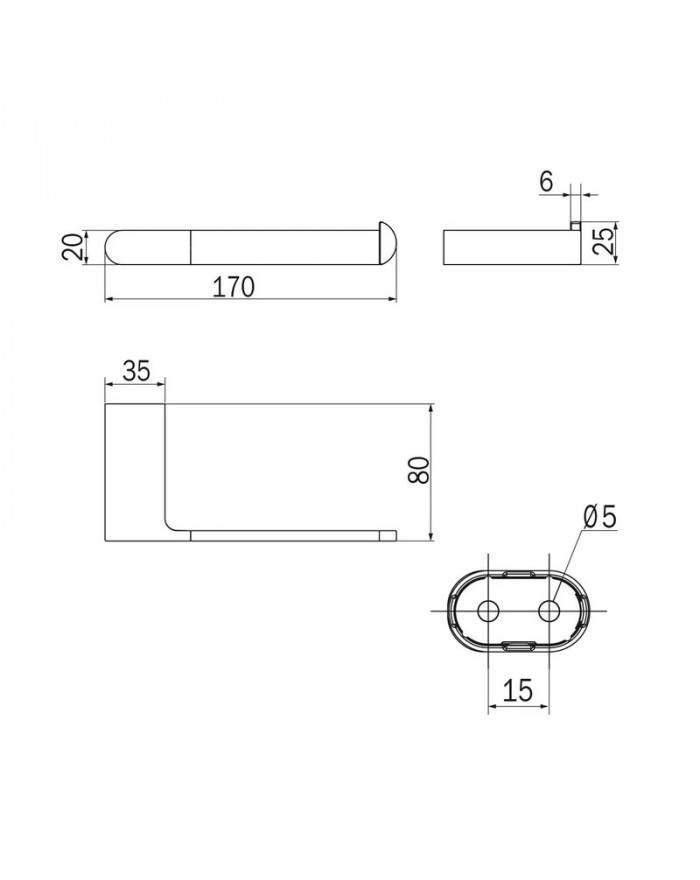 INDA Mito Chrome right roll holder