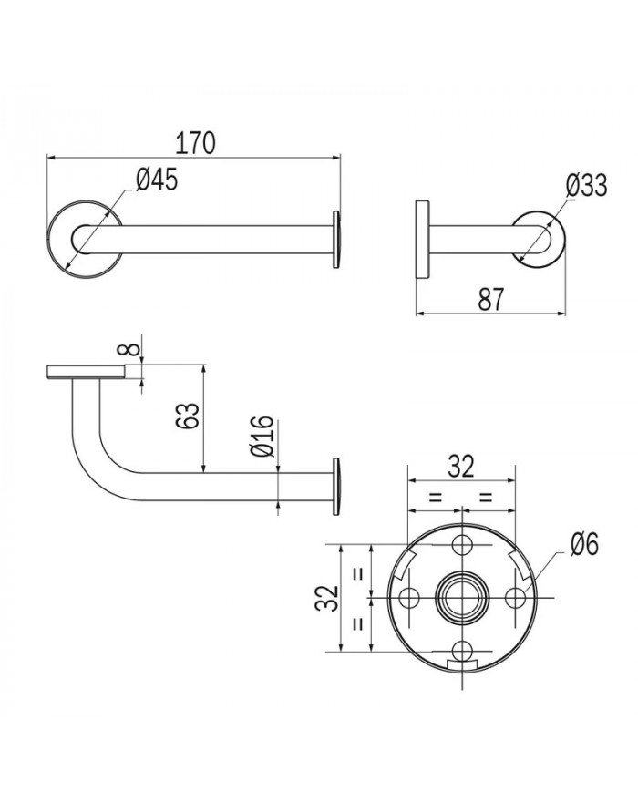 INDA One Chrome roll holder