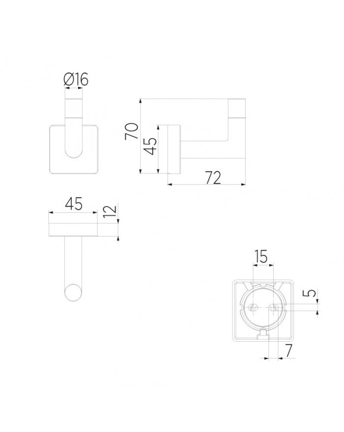 Appendiabiti INDA Forum Quadra Cromo A3020ACR