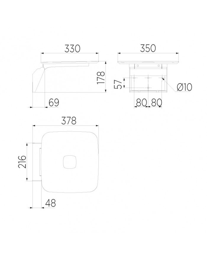 INDA Hotellerie Folding seat for shower white