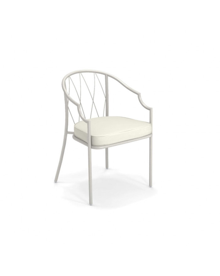 EMU Como Matt White Garden Armchair