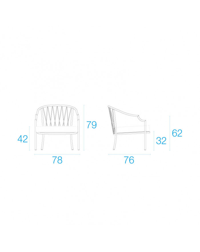 EMU Como Matt White Garden Armchair