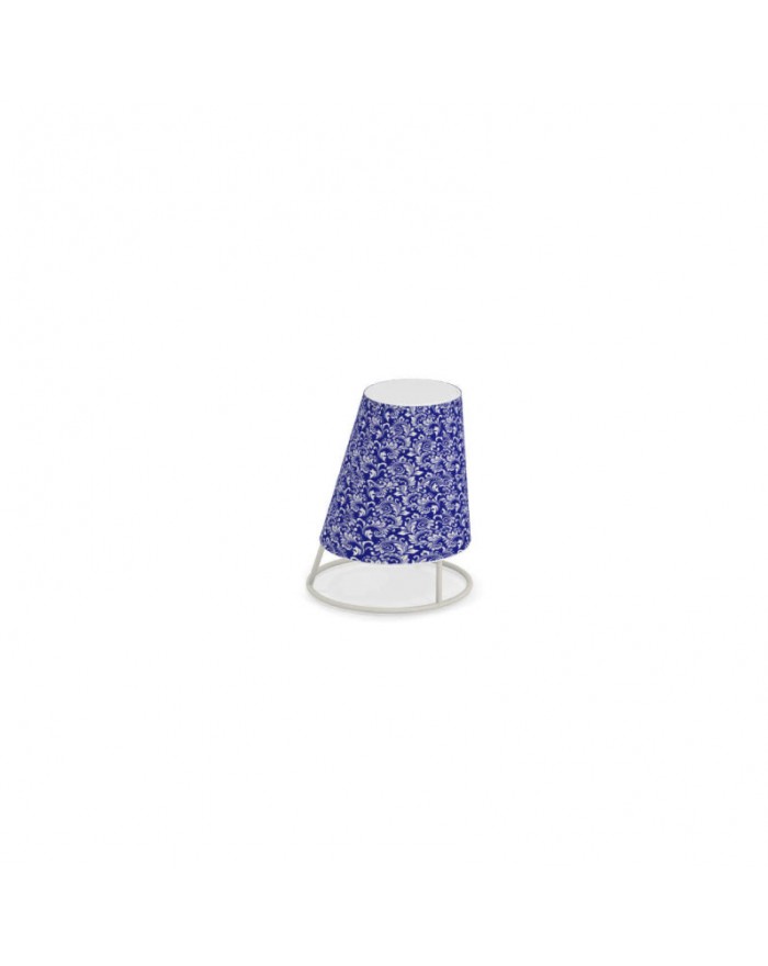 EMU Lampshade for small lamp Cone 2001 Matt White - Blue Flowers