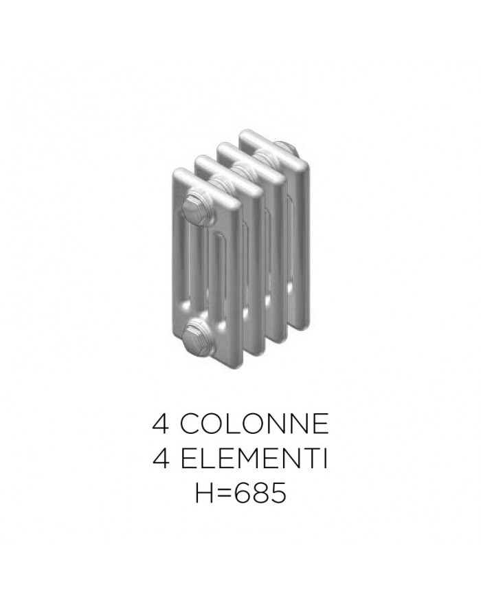 Zehnder Charleston tubular radiator with 4 columns h 685 mm and 4 elements S062