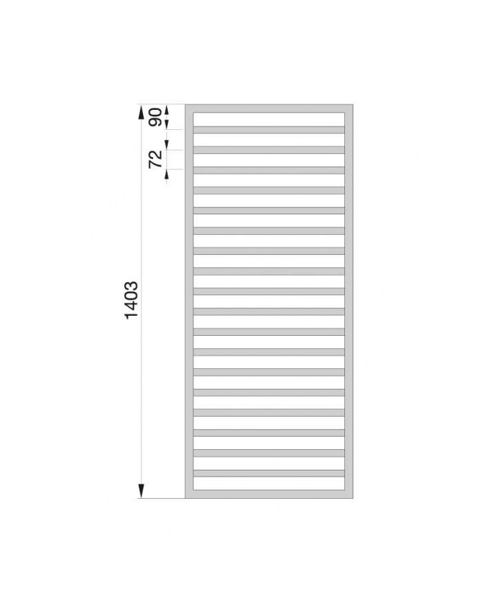 Termoarredo 1403x450 mm bianco Zehder Quaro QA-140-045-S012-9016