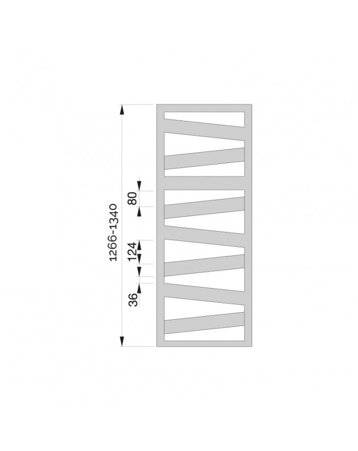 Zehnder Ribbon Radiator 1266x500 mm white