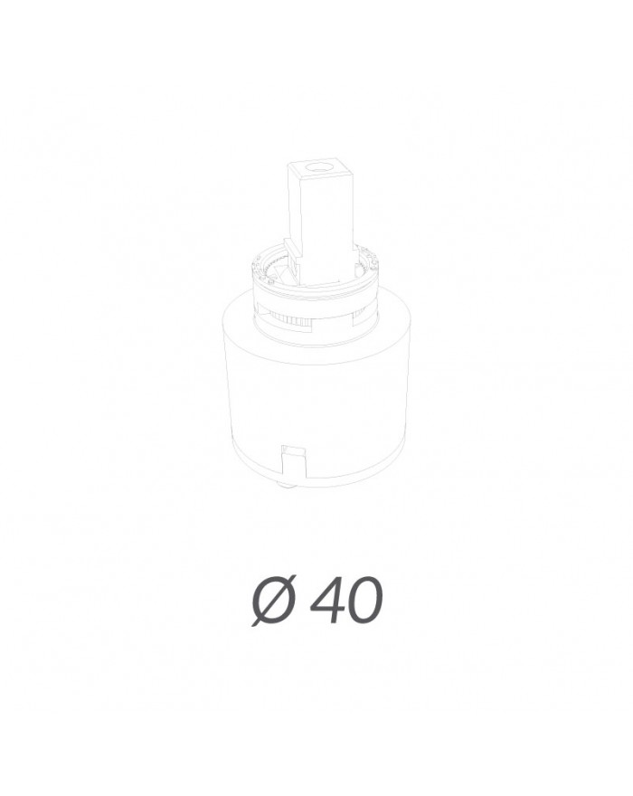 Teorema Azzurro Spare cartridge for mixer S/Distr. diameter 40mm