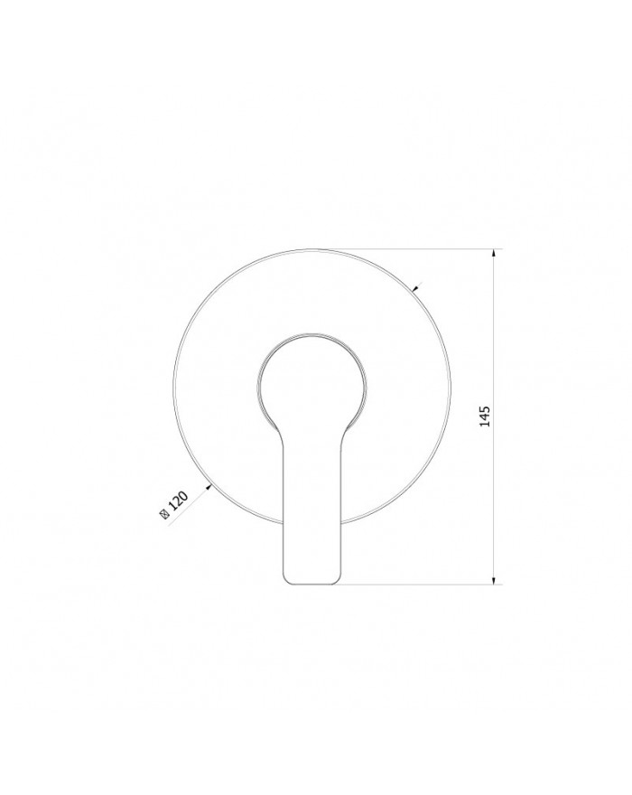 Leva e disco per miscelatore doccia da incasso cromato Teorema Good-Life 145 mm 86007110001