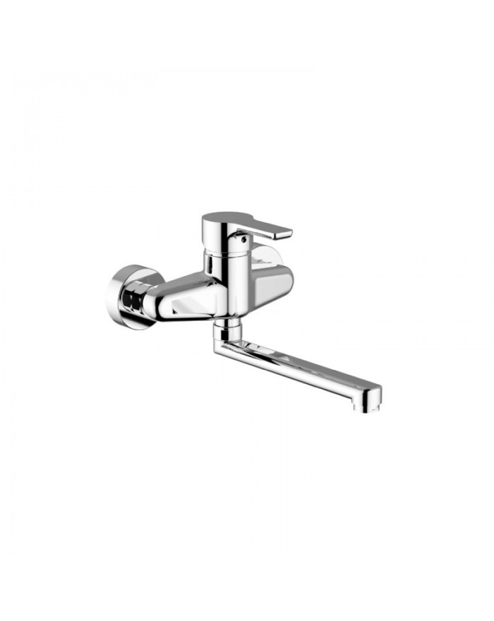 Teorema Good-Life Chrome wall mounted sink mixer