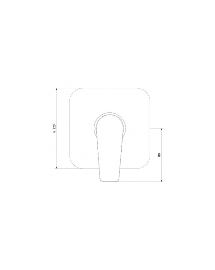 Teorema Sonic Plate and lever for chromed shower mixer