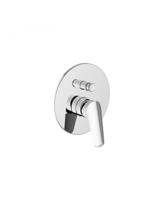 Theorem Slyce Lever and disc with diverter for chromed built-in bath and shower mixer