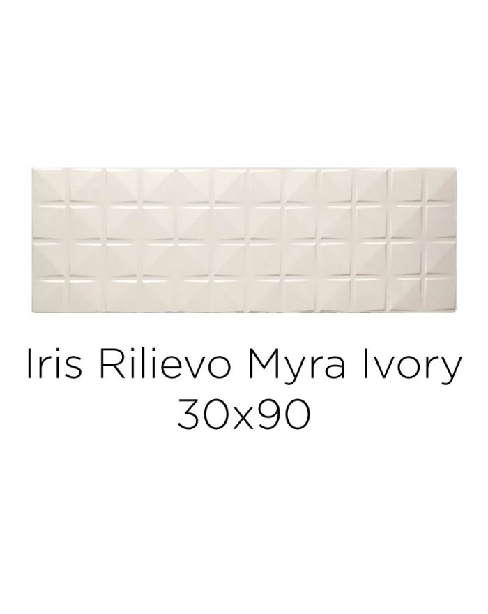 Iris Navarti Piastrella in Pasta Bianca 30x90 Rilievo Myra Ivory NAVN061130901800