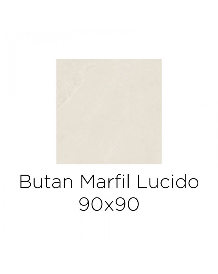 Navarti Butan Porcelain Gres Tile 90x90 Marfil Lucido RTT