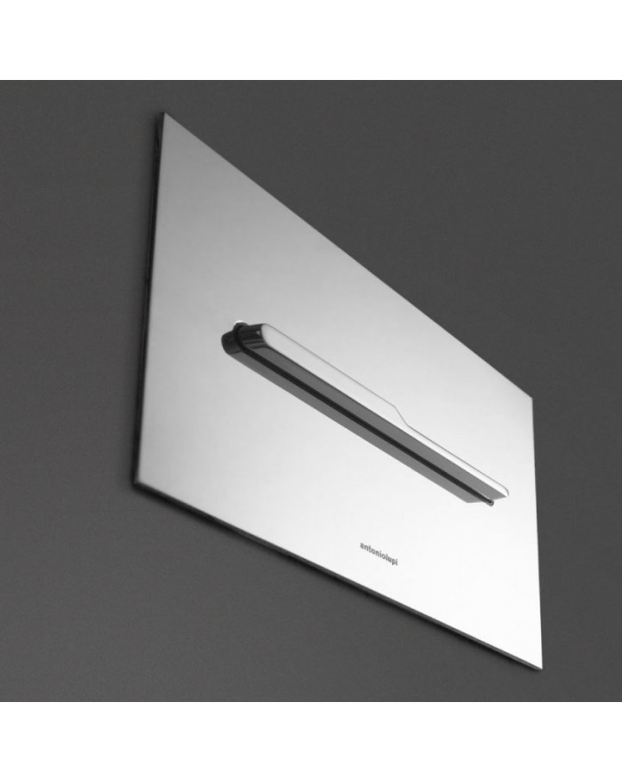 Antonio Lupi Onda Flush plate for WC in Polished Stainless Steel