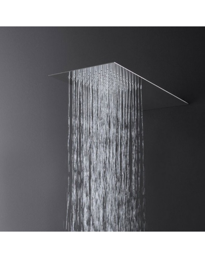 Antonio Lupi Bilastra Two-way wall-mounted shower head 50x20 Satin Steel