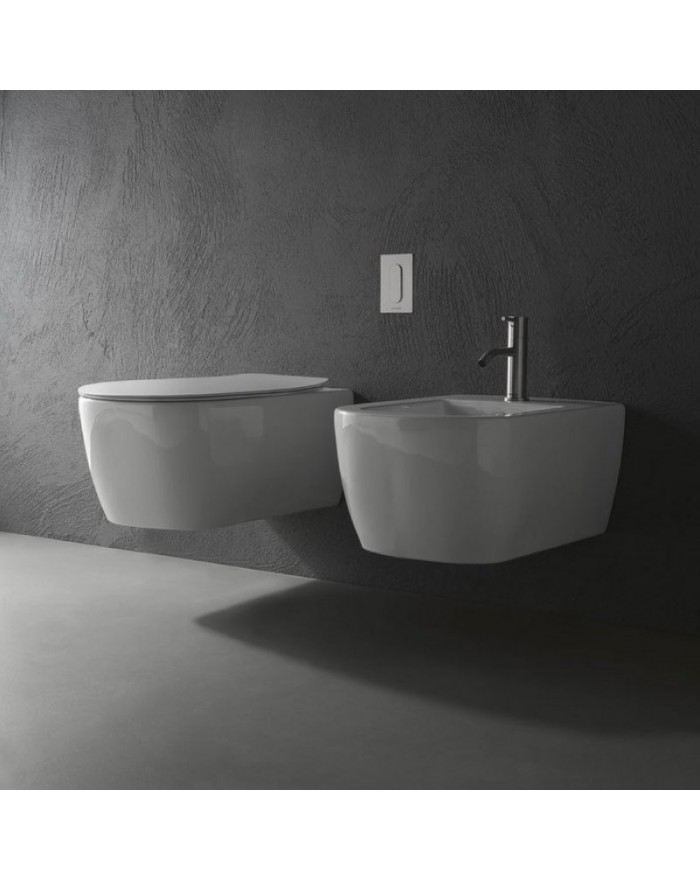 Antonio Lupi Komodo1 Suspended WC with White Glossy Ceramic seat