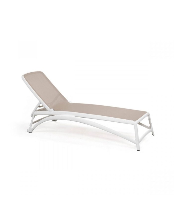 Nardi Atlantico Sunbed White/Taupe