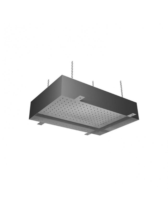 Meteo2 BL Antonio Lupi Soffione a incasso a soffitto con LED 52x35 Acciao Inox Bianco METEO2BL